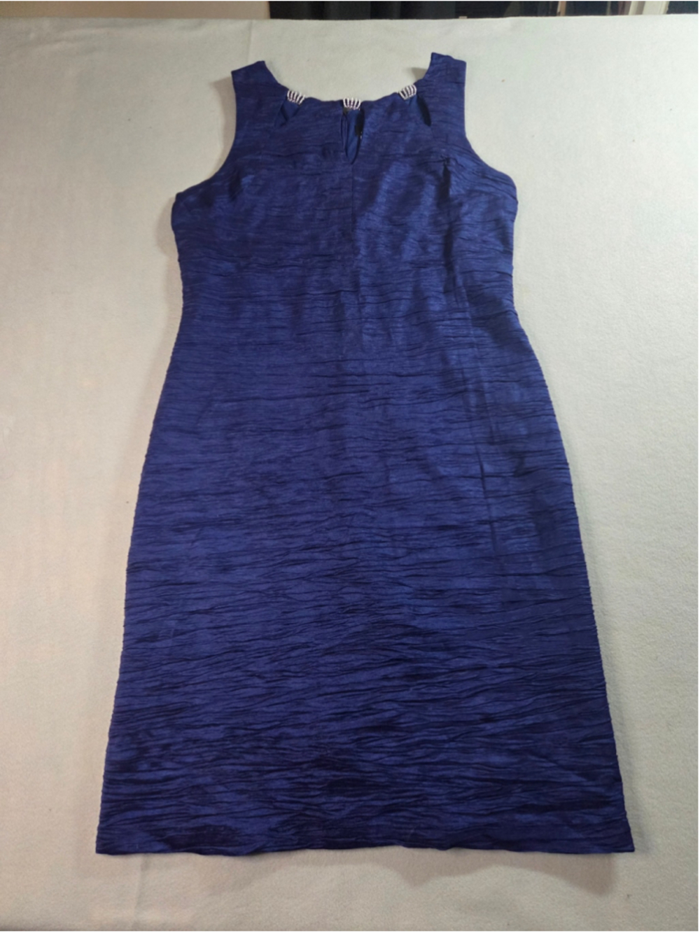 Women's Midnight Velvet Blue Midi Dress Size 12